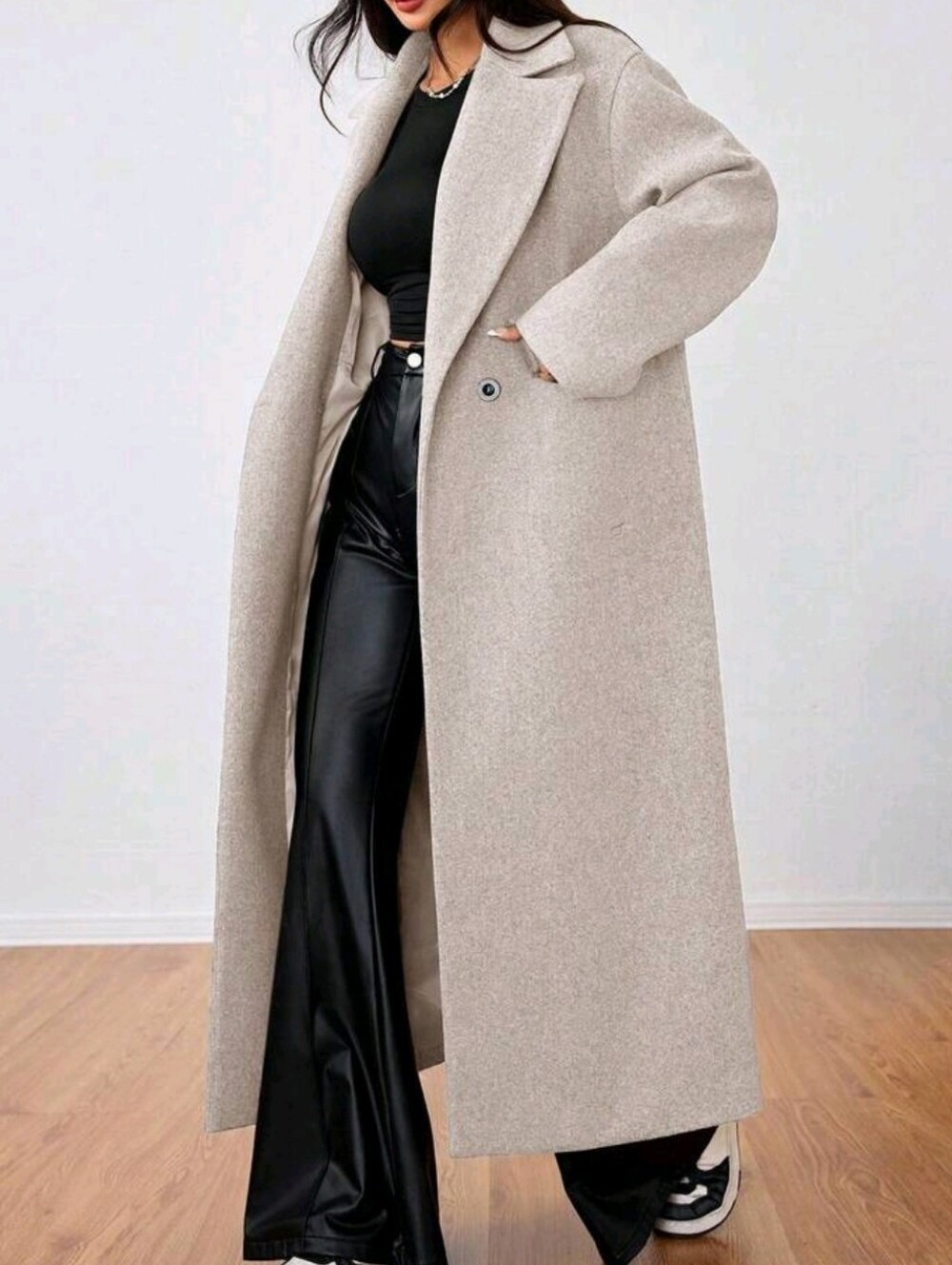 Casual Lapel Long Overcoat